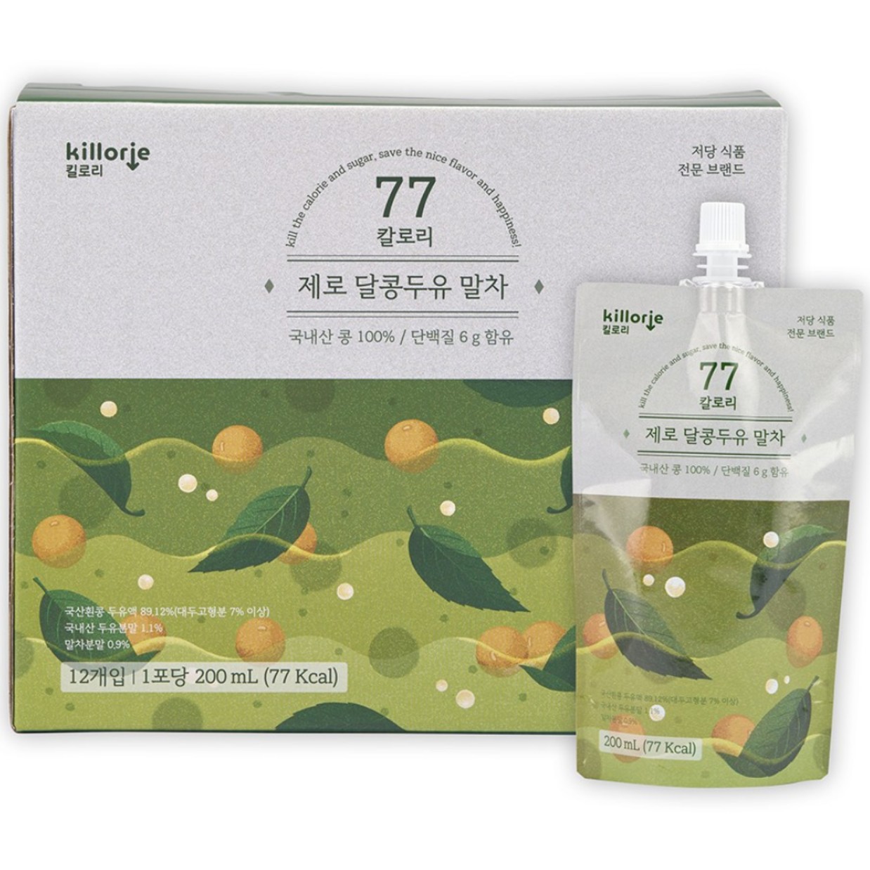 킬로리 제로달콩두유 말차 성분 분석