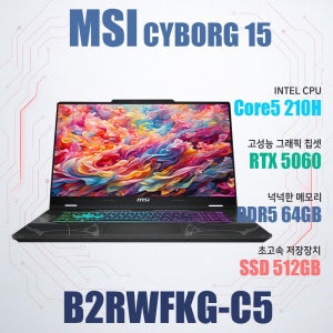 MSI 사이보그 15 B2RWFKG-C5/게이밍노트북/램64G