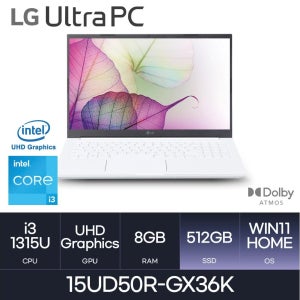LG전자 2023 울트라PC 15UD50R-GX36K (윈도우 11 Home / NVMe 512GB) HMC