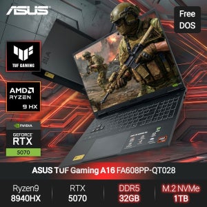 ASUS TUF A16 FA608PP-QT028 (라이젠9 8940HX/32GB/1TB/FD) 게이밍 노트북 JH