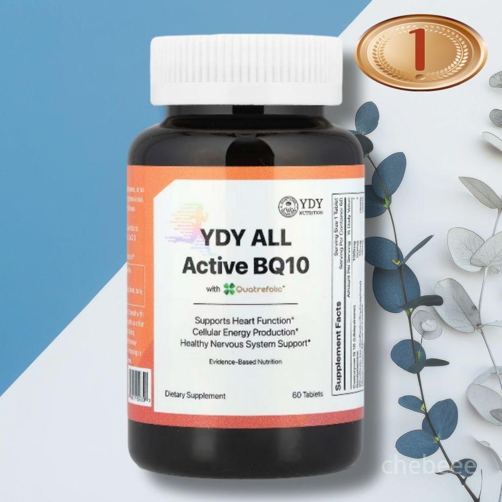 YDY뉴트리션 올액티브 BQ10 코엔자임 Q10 <b>벤포티아민</b> 비타민 B12 비오틴 60정, 1개