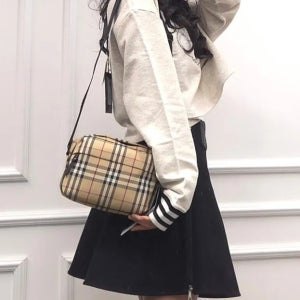 버버리 PADDY 남여공용 스트랩 로고 체크 크로스백 ARCHIVE BEIGE 80841111