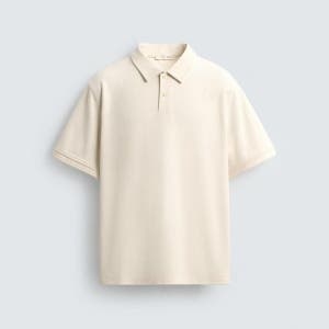 자라 레귤러핏 코튼 반팔 폴로셔츠 아이보리 4092/420 OYSTER-WHITE