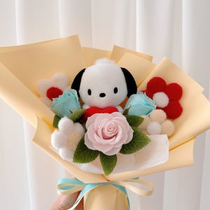 포차코 산리오인형꽃다발 키링 비누꽃 졸업식 발표회, 자민스플라워