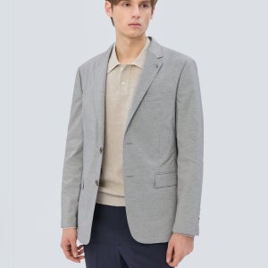 [헤지스 남성] [스테디셀러] 그레이 체크 면혼방 자켓 WHJA5B404G2