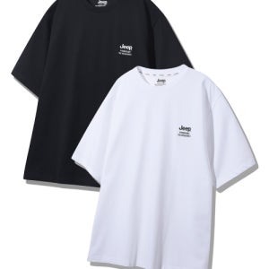 [지프] [2PACK] 190g 싱글 에어그램 반팔 티셔츠 (JR5TSU159BK) JR5TSU159BK