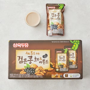 [삼육두유] 검은콩 호두&아몬드 두유 파우치 (190mL X 15개)