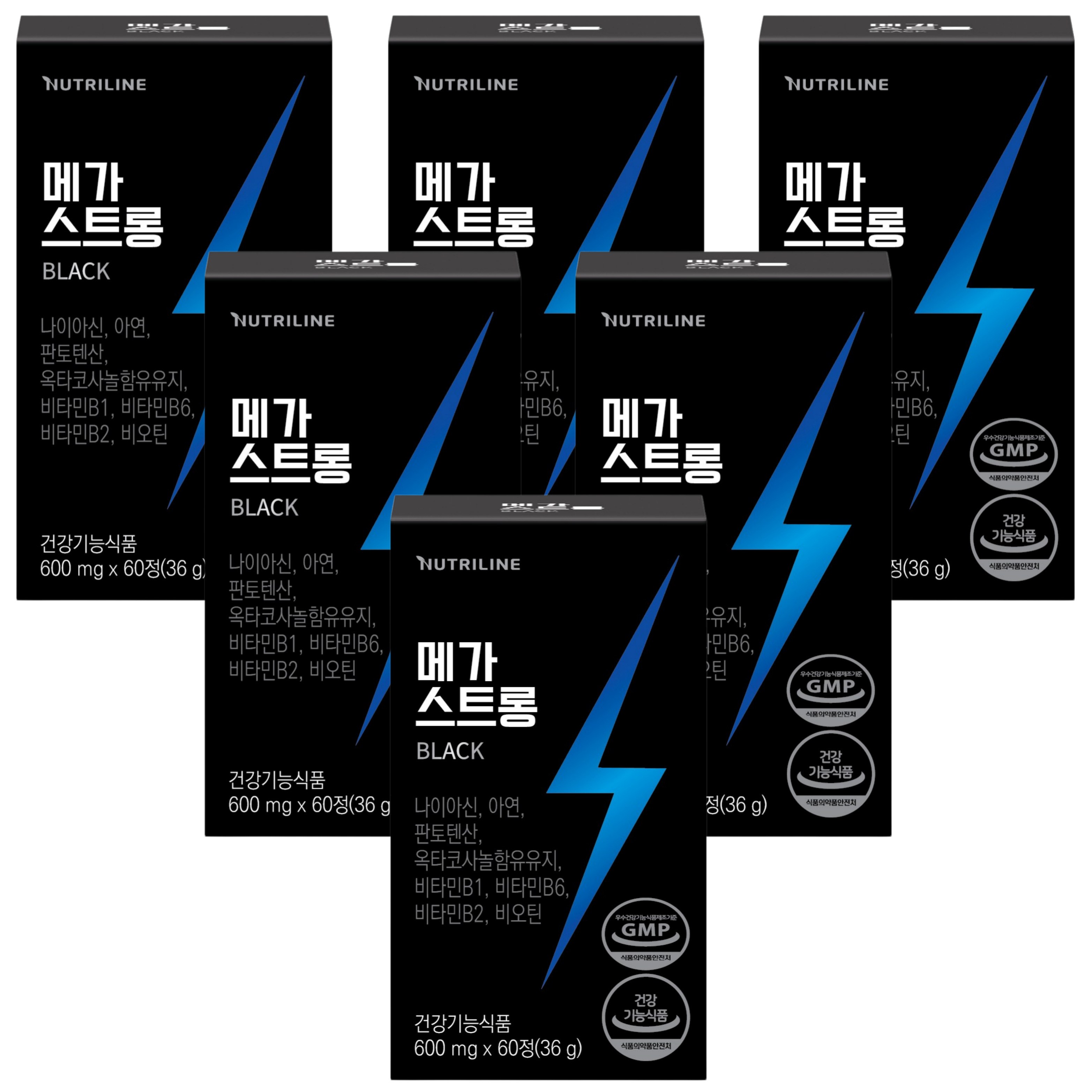 <b>메가</b>스트롱 남성활력 <b>만성피로</b> 옥타코사놀 블랙마카 L아르기닌  6개  60정