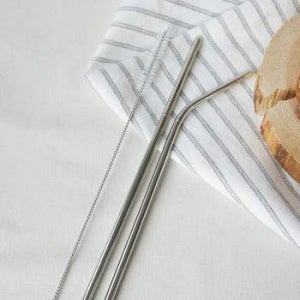 브러쉬 재사용 위생 스트로우 스텐 빨대 세트 3종 스테인레스빨대