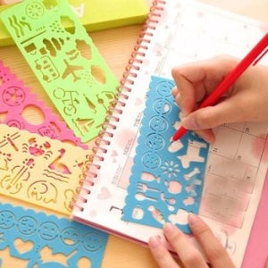 컬러 사물 동물 모형자 모양자 세트 4P (WFKIK6O)