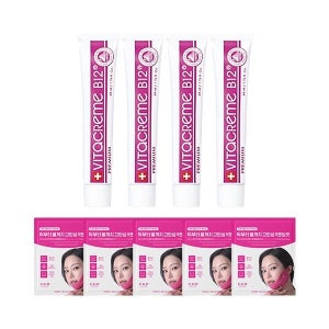 [패션플러스][기타 (뷰티)]비타끄렘므 B12 크림 50ml x4 + CKD 브이턱 리프팅 마스크 5매