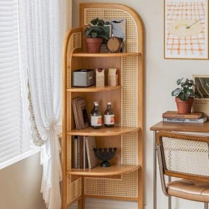 코너 다용도 4단 라탄 엔틱 수납장02 다용도 4단 수납장02 라탄