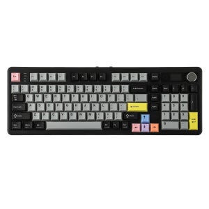EPOMAKER TH99 PRO 96% ANSI 미국 레이아웃 가스켓 마운트 유선/BT/2.4Ghz 무선 기계식 게이밍 키보드 (스크린 및 노브 포함)
