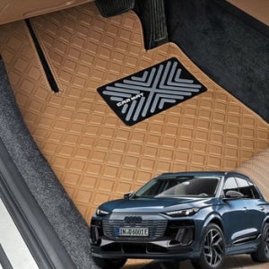 아우디 Q6 이트론 스퀘어 가죽 바닥매트 1열+2열 카매트 자동차 발판 e트론 용품