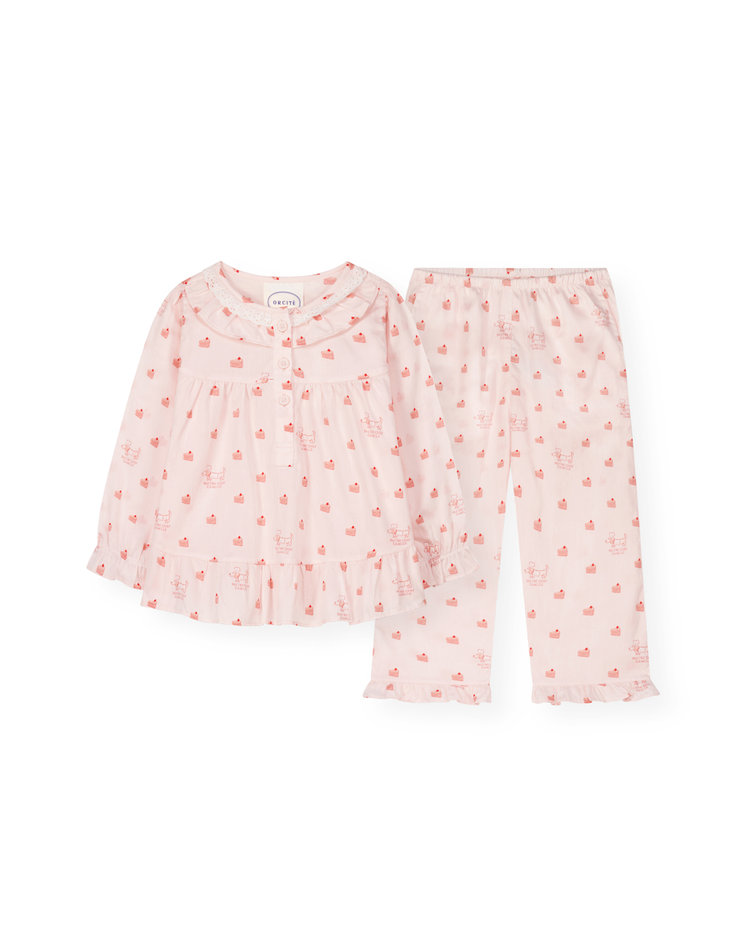 오르시떼 프렌치 플라워 파자마 세트