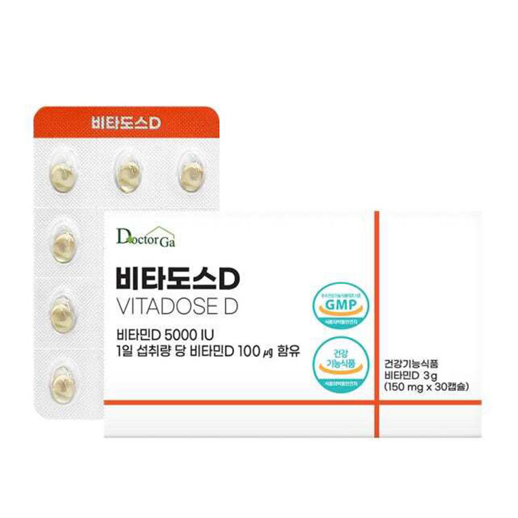 닥터가 비타도스D 비타민D 5000IU 고함량 30캡슐, 1개