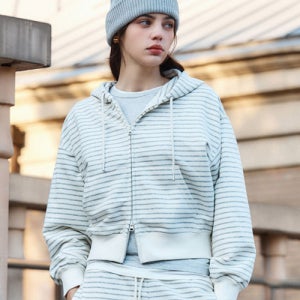 [스파오] [프렌치테리] 여성 2-WAY 후드 집업_SPMZG23G01 SPMZG23G01