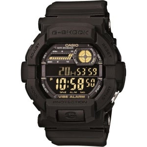 카시오 G-Shock GD-350-1B | 200m 방수 충격 방지 진동 알람 1/100초 스톱워치 + 카운트다운 타이머 워드 타임 다중 135069