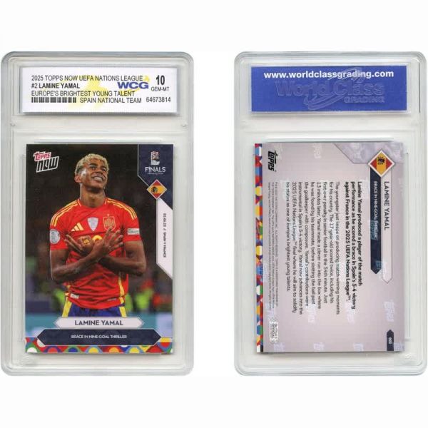 Topps 2025 UEFA 축구 카드 라민 야말 스페인 #2 GEM-Mint 10  Topps 2025 UEFA 축구 카드 라민 야말 스페