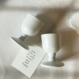 [퍼니키친] 엘라 화이트 고블렛 소주잔 사케잔 양주잔