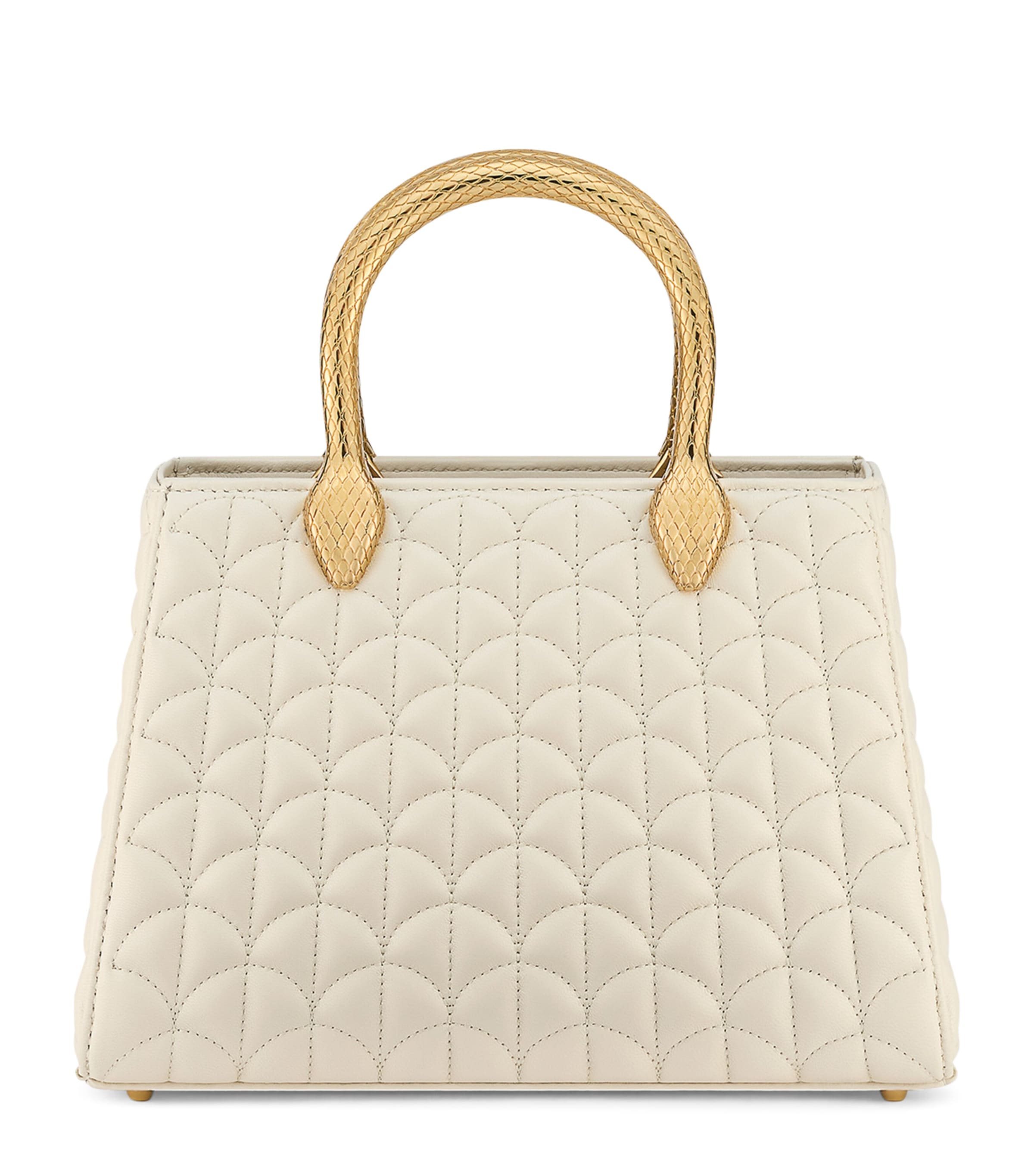 Bvlgari Leather Serpentine Duo Top-Handle Bag
