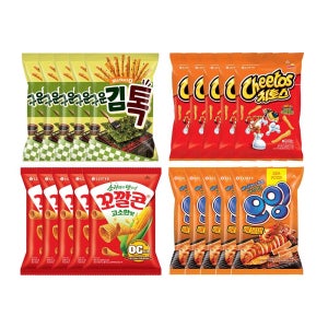 [롯데백화점] 롯데웰푸드 구운김톡x5 + 꼬깔콘 고소한맛 x5 + 오잉x5 + 치토스 스모키바베큐x5 LE1220845733