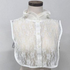 이쁘다요 페이크 셔츠 블라우스 카라 화이트 레이어드 레이스 WFLPXY2