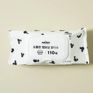 다이소 디즈니 미키앤프렌즈 엠보 물티슈 110매 캡형 1073720 제품 썸네일
