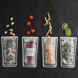 다데 패턴 스탠드 지퍼백 4개입 DD-10547 (9284572A)