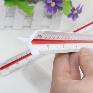 다데 저배율 제도 도면 삼각 스케일 자 15cm DD-10736 (9529063A)