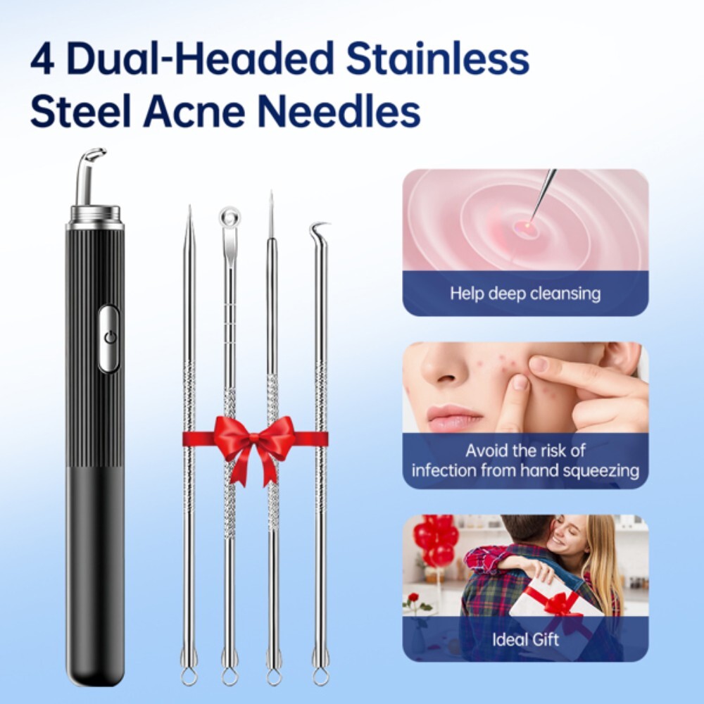 비주얼 블랙헤드 리무버 HD 카메라 50배 확대 얼굴 <b>여드름</b> 모공 딥 <b>클린 케어</b> 세트 스마트 블랙헤드 제거