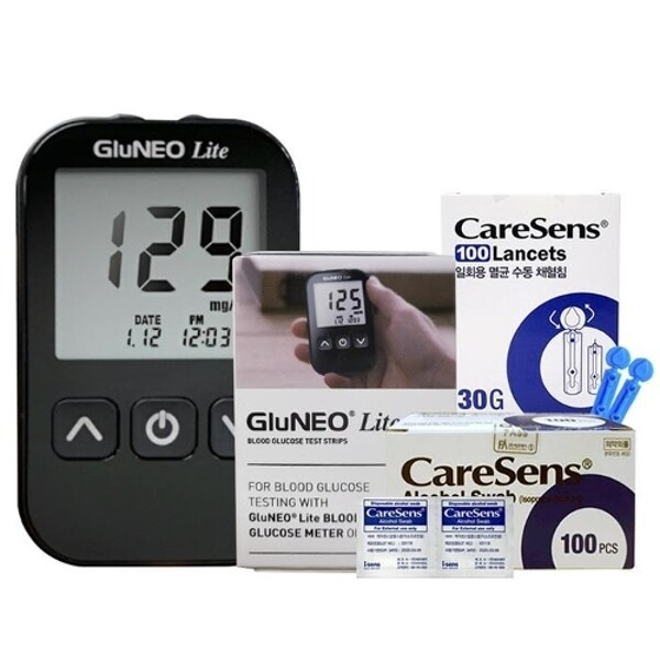 메디위 글루네오라이트 혈당계+시험지50매+침110개+솜100매