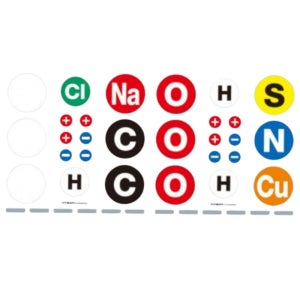 자석칠판용 분자구조모형 화학기호 과학교구 초등학생