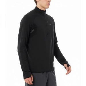 새티스파이 25FW FuzzFleece Grid Half-Zip (11013-BK-SA) (퍼즈플리스 그리드 하프짚)