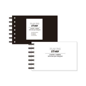 가로형 6개월 스터디플래너 시간관리 학생 공시생 학습 계획 다이어리 수첩 색상랜덤 발송