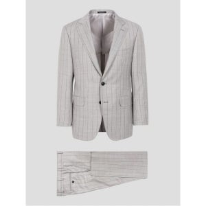 갤럭시 [Prestige] 울 스트라이프 레귤러핏 수트 세트  베이지 (PS00133998A)