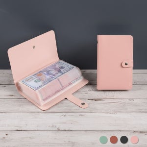 다이어리형 지폐 앨범 화폐 수집 보관함 투명 50포켓 주화 영수증 수납 4색상