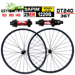 에어울프 29ER BOOST 1220g 카본 산악 자전거 휠 튜블리스 DT240 사핌 CX-레이 MTB 카본 바이크 휠 자전거 휠