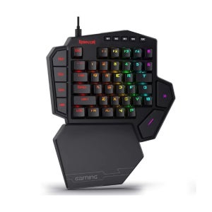 Redragon 유선 DITI 한 손 RGB 기계식 게임 키보드, 핫 스왑 가능한 손목 받침대 키보드, 42 키, C타입, K585