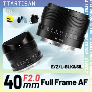 TTArtisan 40mm F2 풀프레임 자동 초점 AF 대구경 렌즈 (소니 E FE, 니콘 Z L 마운트 A7CII A7R A7M Z6 Z6III ZFC Z9 S9 S5 호환)