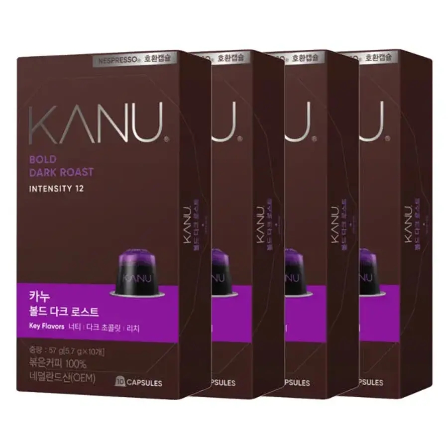 동서식품 카누 볼드 다크 로스트 5.7g x 10개입 4팩 네스프레소 호환캡슐