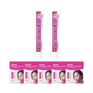 비타끄렘므 B12 크림 50ml x2 + CKD 브이턱 리프팅 마스크 5매