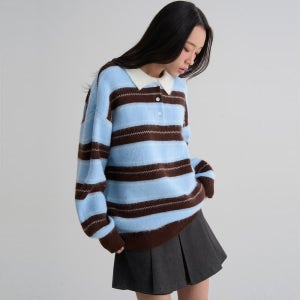 [에잇세컨즈] [에잇세컨즈] 스트라이프 킬라 미니원피스 스카이 블루 (356171SM1Q)