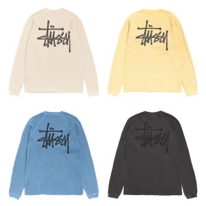 스투시 베이직 써말 와플 긴팔티 티셔츠