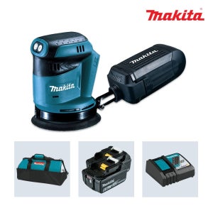 마끼다 18V 6.0Ah 2배터리 DBO180RGE 충전원형샌더 DBO180RGE
