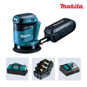 마끼다 18V 6.0Ah 3배터리 DBO180RG3 충전원형샌더 DBO180RGE