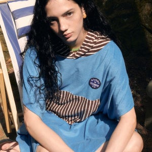 [메종드셈버] Stripe Patch Terry Poncho_A005-D