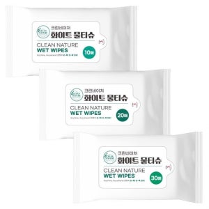 크린네이처 화이트 물티슈 20매 언제 어디서나 한장씩 쏘 옥 쓰 윽 OKJ7
