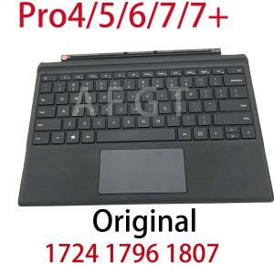 Microsoft Surface Pro4 Pro5 Pro6 Pro7 Pro7+ 블랙 미국 버전 터치패드 키보드 교체용 AA+ 오리지널 키보드 태블릿
