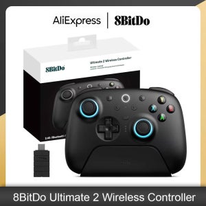 8BitDo Ultimate 2 무선 컨트롤러(TMR 조이스틱 포함) 홀 효과 트리거 RGB 조명 Windows Android용 8단 게임패드